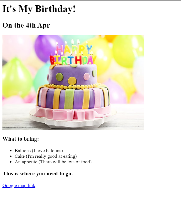 Birthday Invite Project